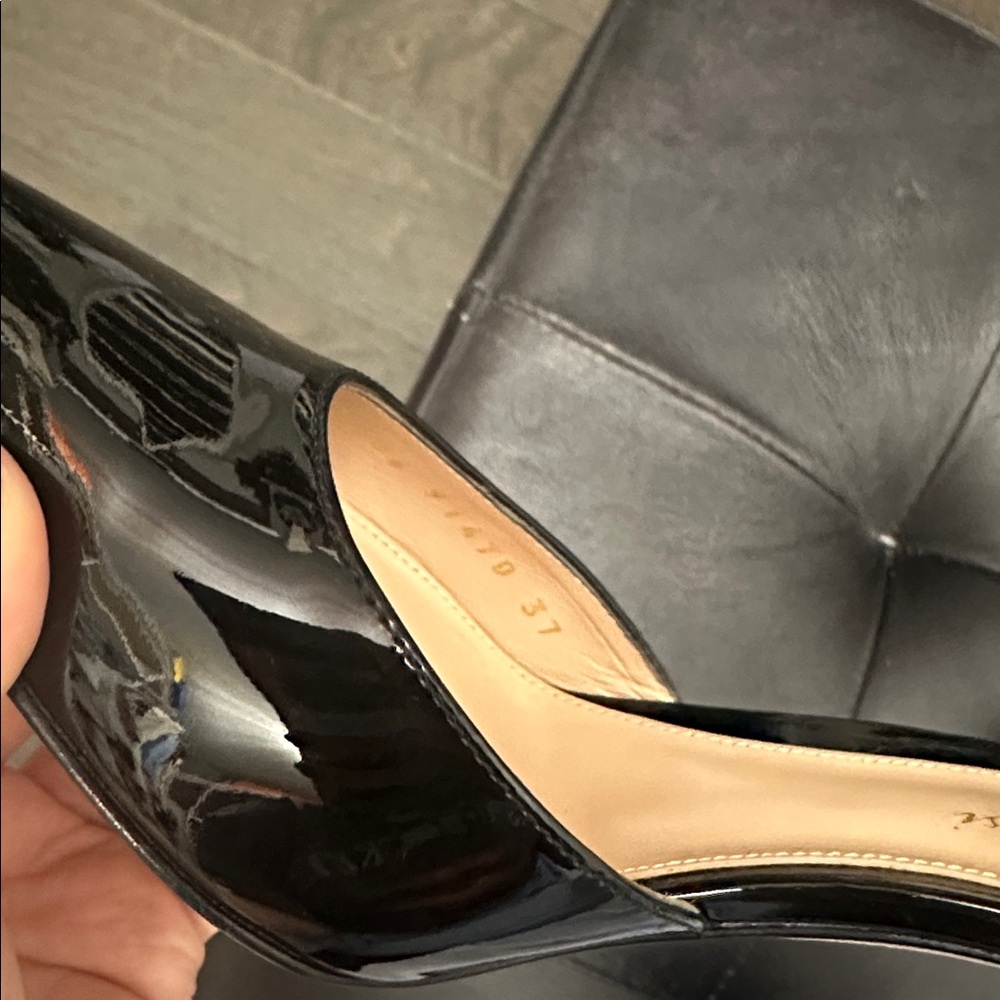 Gianvito Rossi Black Patent Leather Mary Jane Mule Heels - Picture 8 of 8